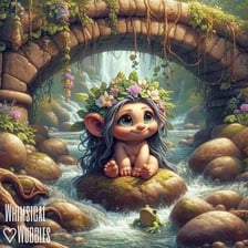 An illustration of a mythical troll lurking beneath a bridge