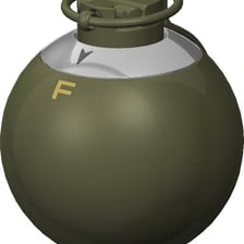 A standard military hand grenade.