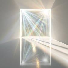 An open window through which bright sunlight is entering