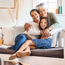 A grandmother spending time with a grandchild