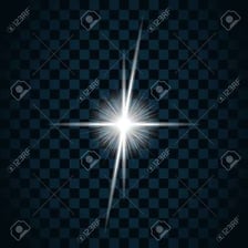 A bright star emitting sparkling points of light