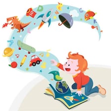 An illustrated fictional character representing a story figure