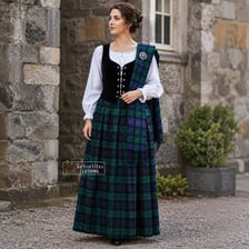 A girl in a Scottish countryside setting