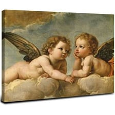 A cherub depicted in a Renaissance-style painting