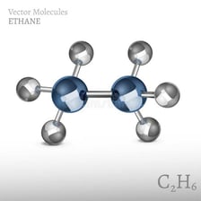 An educational illustration of the ethane molecule