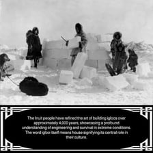 A traditional snow igloo in a snowy landscape