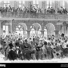 A church-related historical scene suggesting a formal withdrawal.