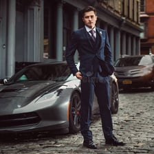A wealthy-looking person associated with an affluent lifestyle
