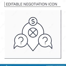 An illustration of two sides unable to reach agreement