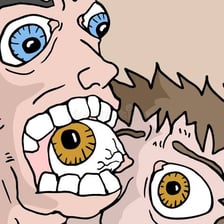 An illustration representing a sharp or biting humorous remark
