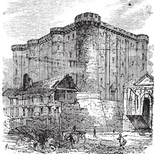 An illustration of the historic Bastille fortress in Paris.