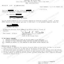 An official legal document representing a court summons