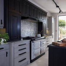 An Aga range cooker in a kitchen.
