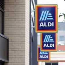 An ALDI grocery store with its recognizable sign.