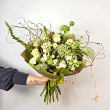 Several large bunches of flowers grouped together.