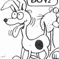 Odie, the floppy-eared dog from Garfield