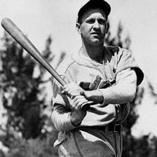 A historical photograph of baseball player Enos Slaughter