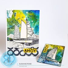 A simple nautical wordplay diagram connecting the initials of four words to AHOY.