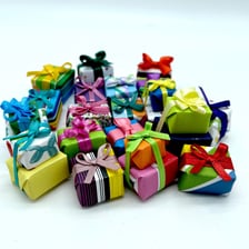 A wrapped gift presented as a present