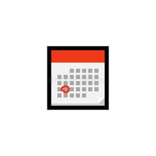 A calendar marking a single one-time event.
