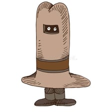 An illustration of a person symbolically hiding a secret under a hat.