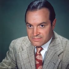 A portrait of comedian and actor Bob Hope.