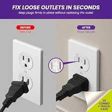 An electrical plug positioned beside a wall outlet