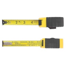 A measuring tape stretched out to illustrate length.