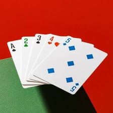 The four ace cards from a standard deck of playing cards
