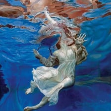 An artwork depicting Leda from Greek mythology.