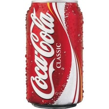 A Coca-Cola can labeled Coke