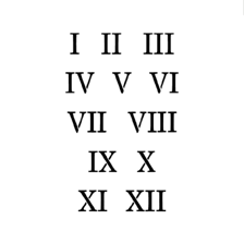 A simple Roman numeral conversion showing CCCVIII as 308 and CLIV as 154.