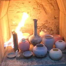 A pottery kiln used as a high-temperature oven to fire ceramics.
