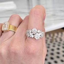 Wedding rings associated with a former marriage.
