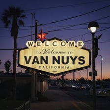 A sign identifying Van Nuys, California
