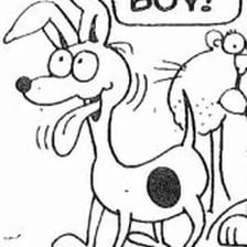 Odie, the dog character from the Garfield comic strip