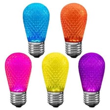 Several illuminated LED light bulbs