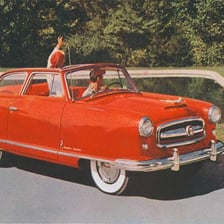 A vintage Nash Rambler automobile.