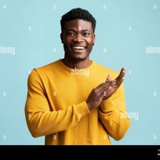 A person bringing their hands together in applause.