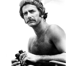 Portraits of actors Sam Elliott and Sam Rockwell.