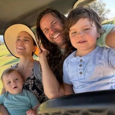Fathers pictured with their children