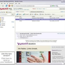 Email inbox displaying electronic messages