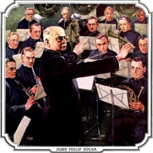 John Philip Sousa conducting a band