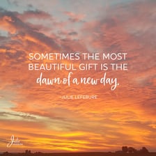 Sunrise marking the beginning of a new day.