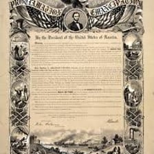 An official signing or proclamation ceremony formalizing a decision