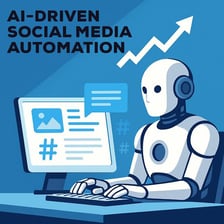 An illustration of an automated computer bot posting an online comment.