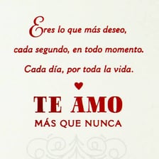 A romantic note displaying the Spanish phrase te amo