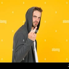 A person displaying a defiant or disrespectful attitude