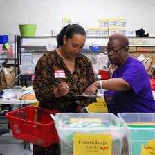 Volunteers working for a nonprofit organization
