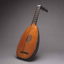 A Renaissance lute, a pear-shaped stringed instrument